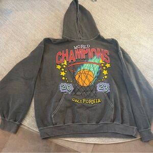 Gray hoodie sweatshirt